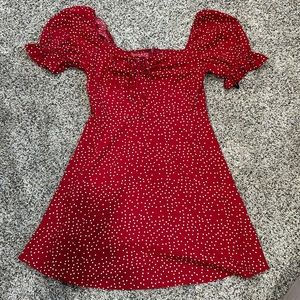 Square Neck/Off-the-Shoulder Mini Dress